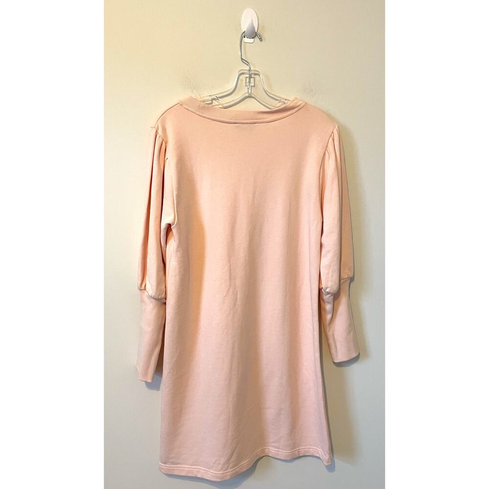 J. Crew Original Cotton Terry Puff-sleeve Sweatshirt Dress Pink Size XS NEW - Picture 3 of 8